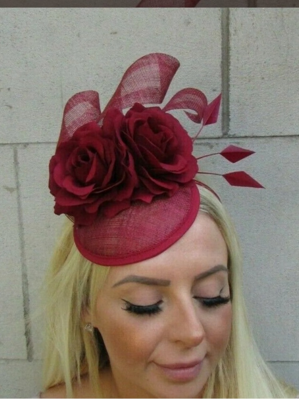 Melani Leoni Dress Wine Small + Matching Fascinator - Picture 15 of 16
